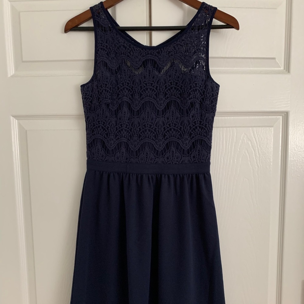 Lilly Pulitzer Navy Blue Lace & Cotton dress
